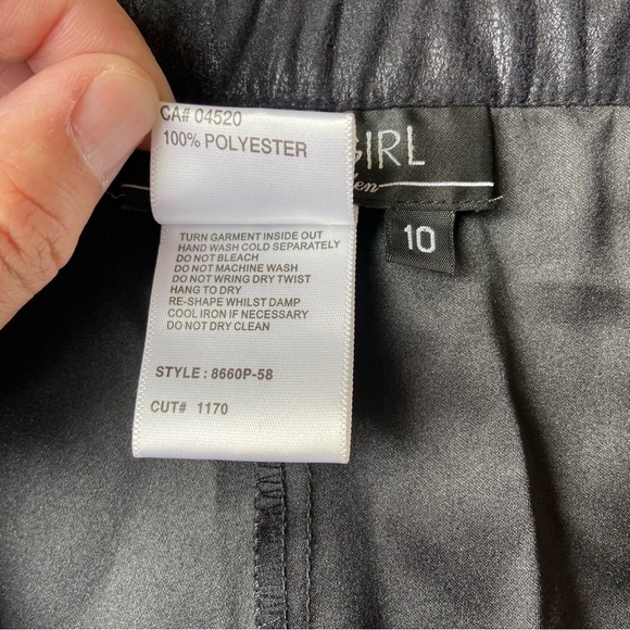 Nancy  Bolen City Girl Metallic Stretch Waist Straight Leg Pants - Picture 9 of 13